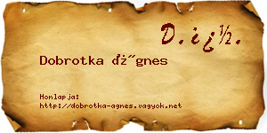 Dobrotka Ágnes névjegykártya