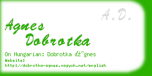 agnes dobrotka business card